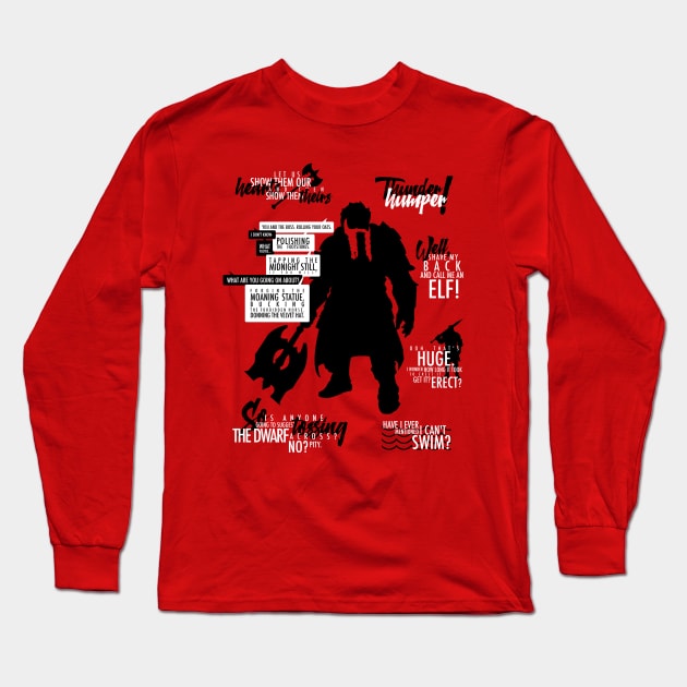 Dragon Age - Oghren Quotes Long Sleeve T-Shirt by firlachiel